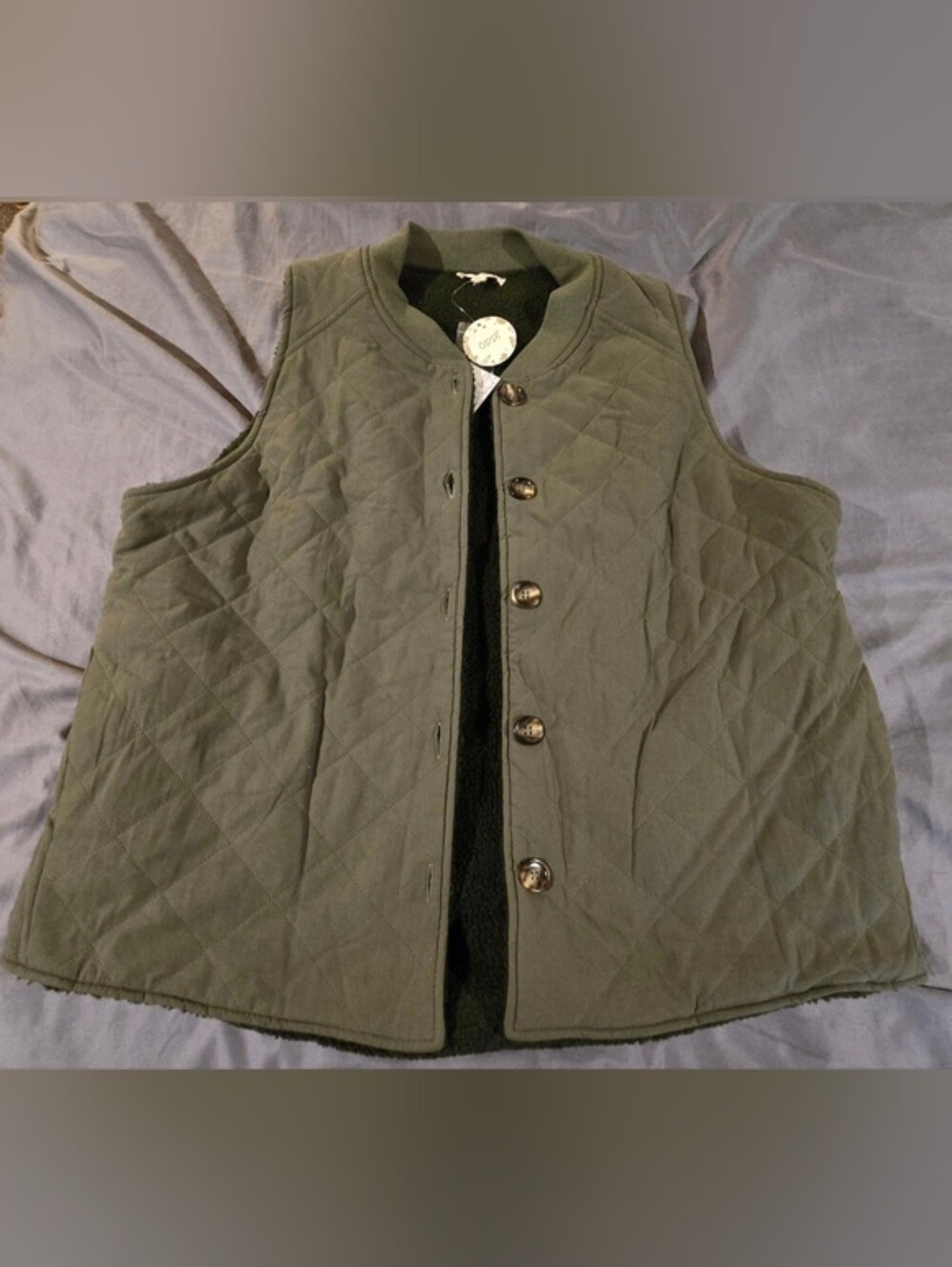 Oddi Quilted Button Down Vest Size M/L